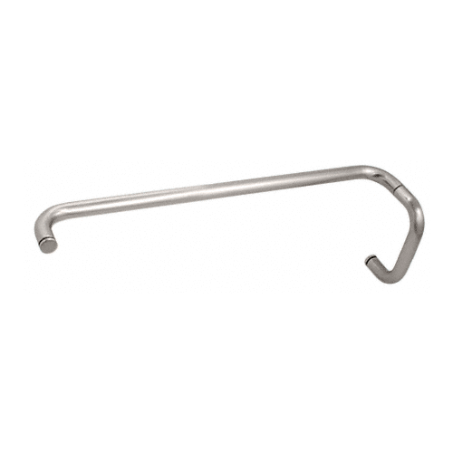 Satin Nickel 6" Pull Handle and 24" Towel Bar BM Series Combination Without Metal Washers
