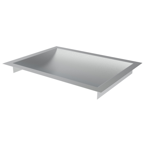 Brushed Stainless Steel Recessed Drop-In Deal Tray 16" Wide X 12" Deep X 1-9/16" High