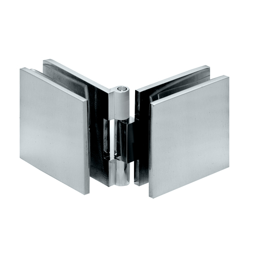 Brixwell C-GTGA-SC Adjustable Square Glass To Glass Mount Clip Satin-Chrome