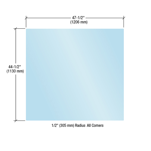 CRL PBA3 Acrylic Protective Barrier Panel 47-1/2 x 44-1/2"