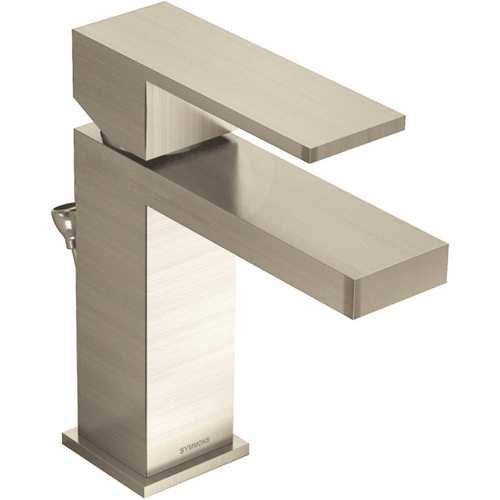 Duro Single Hole Single-Handle Bathroom Faucet with Drain Assembly in Brushed Nickel
