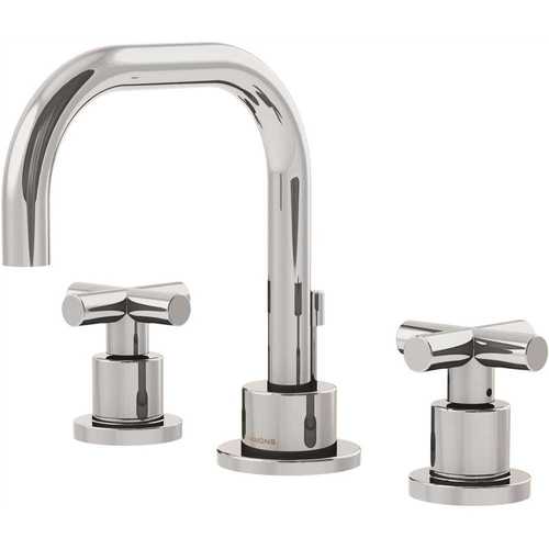 Symmons SLW-3512-H3-1.0 Dia 8 in. Widespread 2-Handle Bathroom Faucet with Cross Handles in Chrome