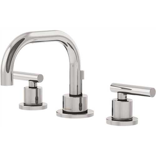 Symmons SLW-3522-1.0 Dia 8 in. Widespread 2-Handle Low-Arc Bathroom Faucet in Chrome