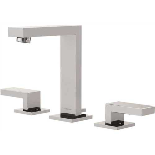 Duro 8 in. Widespread 2-Handle Bathroom Faucet with Lever Handles in Chrome