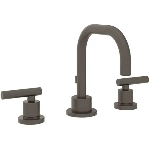 Modern 8 in. Widespread 2-Handle Bathroom Faucet with Drain Assembly in Matte Black