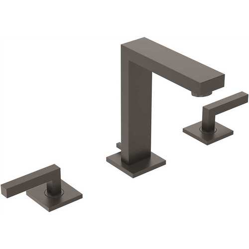 Duro 8 in. Widespread 2-Handle Bathroom Faucet with Pop-Up Drain Assembly in Matte Black