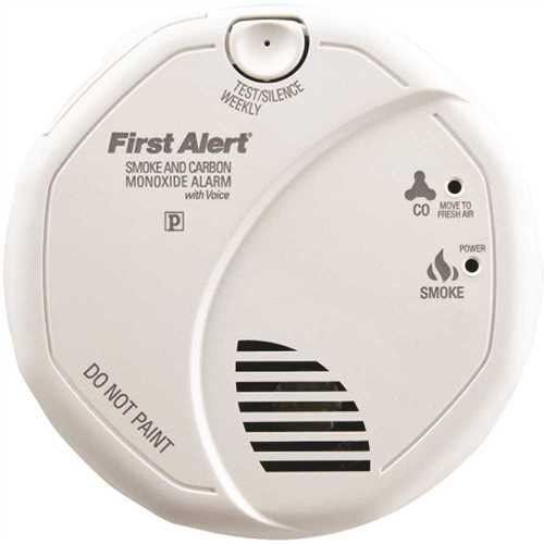 BRK Brands 1043567 Smoke and Carbon Monoxide Hardwired Combination Alarm with Battery Backup and Voice, Contractor - pack of 6