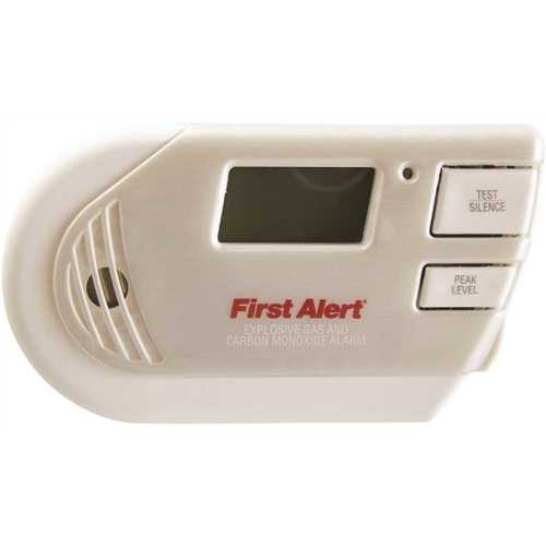 First Alert 1039760 1039760 Explosive Gas/Carbon Monoxide Alarm, Digital Display, 85 dB, Alarm: Audio