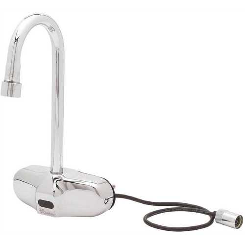 Sensor Touchless Faucet 4 in. Wall Mount in Polished Chrome Plated Brass