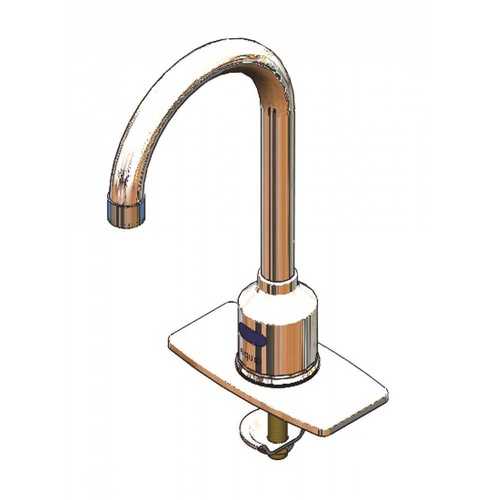Sensor Touchless Faucet Single Hole Deck Mount Faucet in Polished Chrome Plated Brass