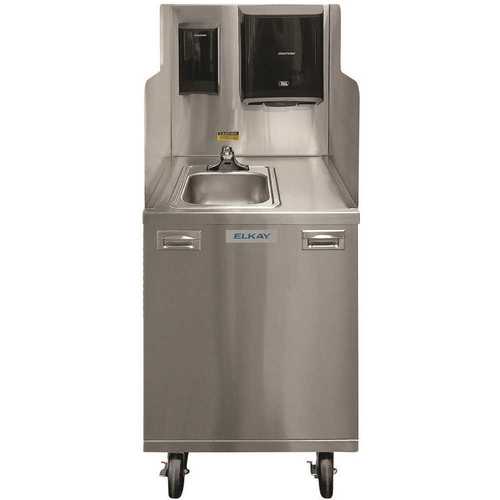Touchless All-in-One 10 in. x 12 in. x 6 in. Stainless Steel Utility Sink and Cabinet with 2.5 gal. Water Heater