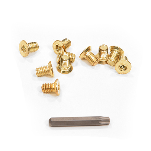 Polished Brass Essence Bottom Track Replacement Screws GLASS NOT INCLUDED