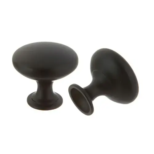 1-1/16" Diecast Cabinet Knob Matt Black Finish