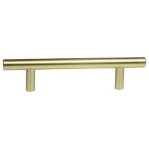 6" Bar Cabinet Pull with 3-3/4" Center to Center Satin Brass Finish