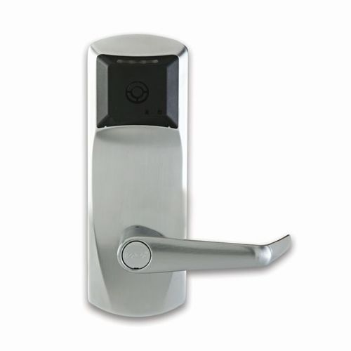 Kaba Access 79PS112T1EL32626 Left Hand RT Plus Standalone Utility RFID Proximity Long Lever Lockset No Deadbolt Toggle with Bluetooth Low Energy Enabled and EKO Satin Chrome Finish
