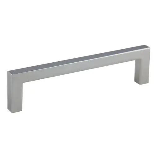 5-1/2" Modern Square Cabinet Pull with 5" Center to Center Polished Chrome Finish