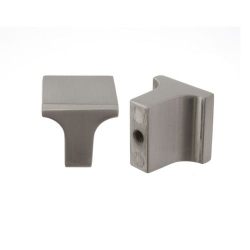 1" Square Cabinet Knob Satin Nickel Finish