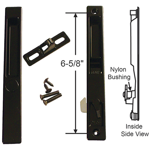 Brixwell 13433b Patio Door Handle Assy. flushmount Black for Pgt Patio
