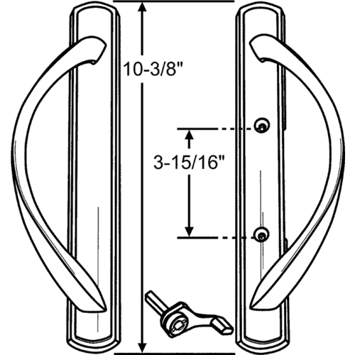 Brixwell 13645b Patio Door Handle Set bermuda Bronze