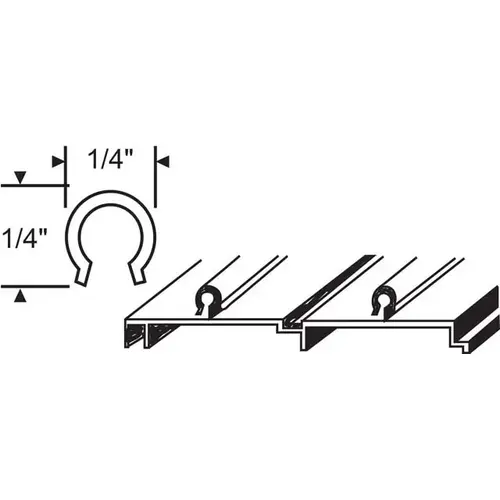 Stainless Track pdt 1 -  36" Stock Length - pack of 50