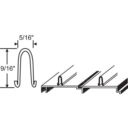 Brixwell 16115bsCCP72 Patio Door Track Cover stainless Steel Large