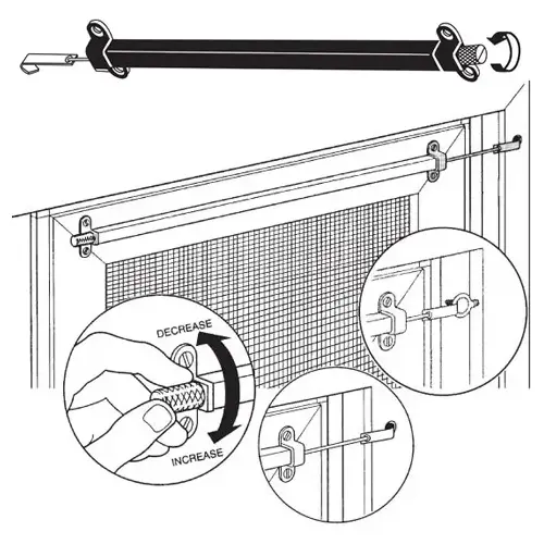 Screen Door Closer includes Screws And Hook