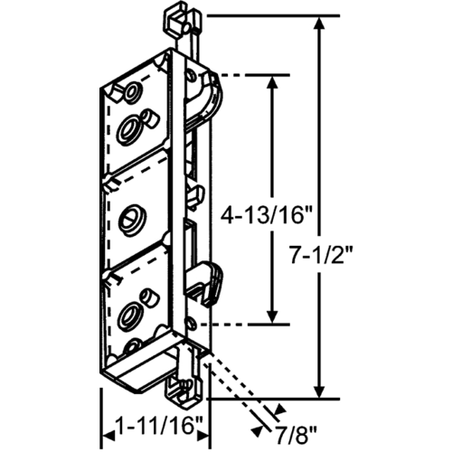 Brixwell 16-542 Use Ns For Sliding Patio Door Two-point Mortise Lock