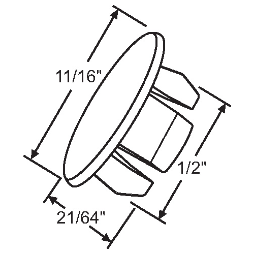 Large Jamb Plug White Used On pgt Sliding Glass Doors