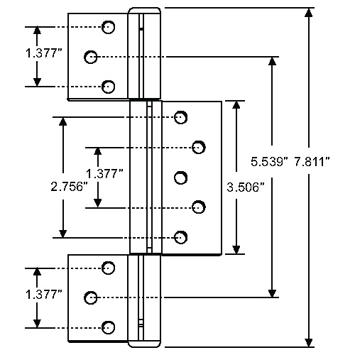 Brixwell 191042w Storm Door Gravity Hinge 3 Leaf Hinge Type White