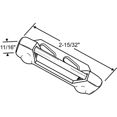 Door Latch Strike Aluminum high Profile Spring Loaded adjustable Oblong Holes resilient 3/4in High