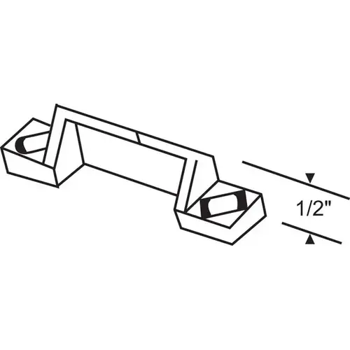 Door Latch Strike steel 1/2in High zinc