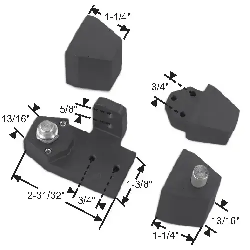 Offset Pivot Set 3/4in Alum Door And Frame 1/8in Vertical Adjustment 1/8in Recessed Door Bronze