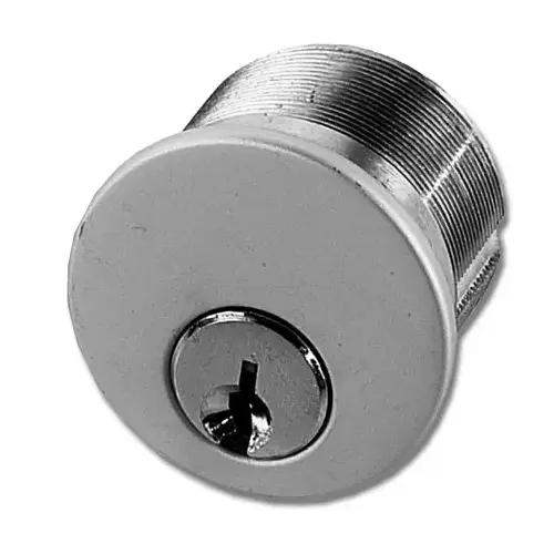 Mortise Cylinder 1-5/32in Dia sc1 Schlage Keyway 5 Pin with 1/4in Trim Ring Aluminum