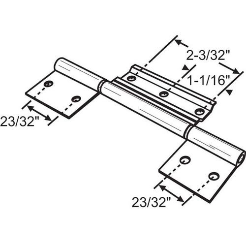 Brixwell 19708w Storm Door Gravity Hinge 3 Leaf Offset Hinge Type white