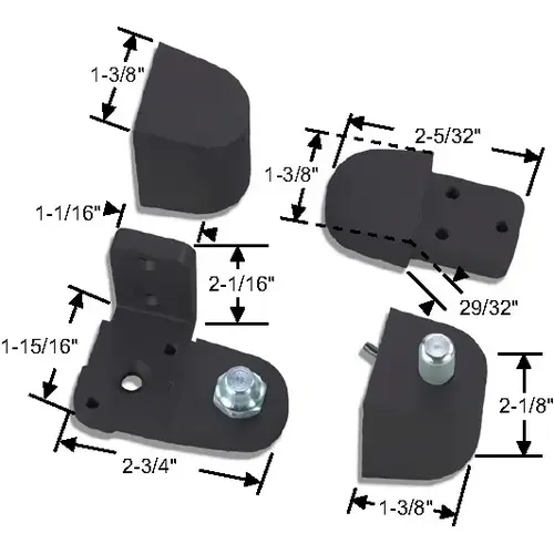 Offset Pivot Set 3/4in Alum Door And Frame 1/8in Vertical Adjustment 3/32in Recessed Door Bronze