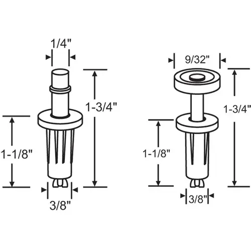 Plunger Pin top/bottom Pivot Bracket Set