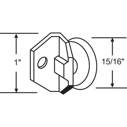 Shower Door Roller W/ Bracket ter 20