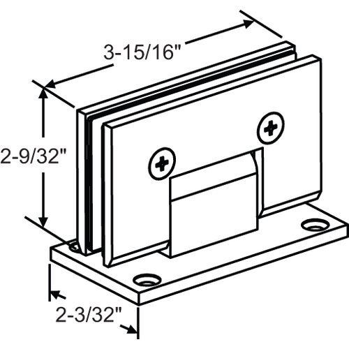 Wall Mount Hinge Brush Nickel 3-15/16 With Phillips Hd Screw