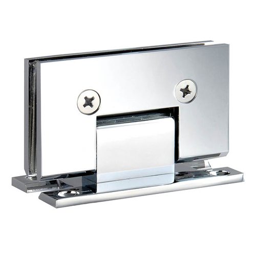 Solid Brass Shower Hinge square H-Back Bright Chrome walL-TO-Glass 90-Degree for 8mM-TO-12mm Glass Size 100