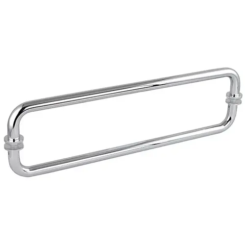 18in Tubular Pull Handle Towel bar 3/4 X C-C 18in without Metal Washers brushed Chrome Double Sided