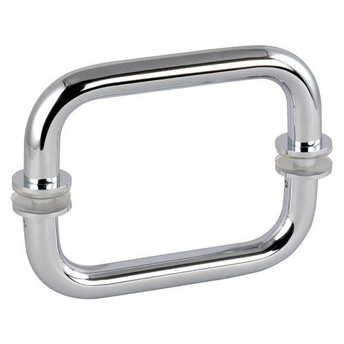 6in Tubular Pull Handle bacK-TO-Back Pull Handle bright Chrome With Washers Pai