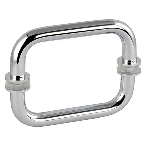 8in Tubular Pull Handle bacK-TO-Back Pull Handle bright Chrome With Washers Pai double Sided