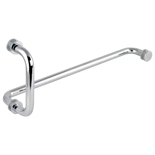 S.s. Shower Door Pull Handle combo Pull Handle (no Washer) bright Chrome 8in Pull 18in Towel Bar