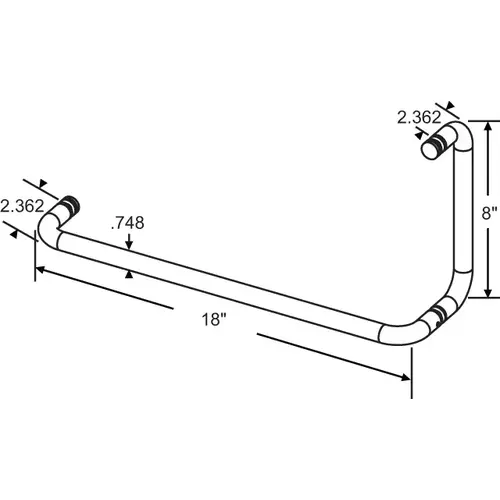 S.s. Shower Door Pull Handle combo Pull Handle (no Washer) brushed Nickel 8in Pull 18in Towel Bar