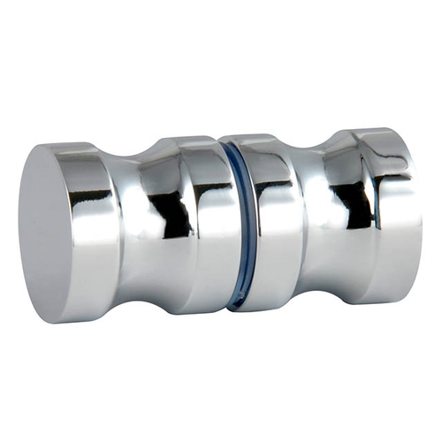 Shower Door Pull Knob bright Chrome single Groove