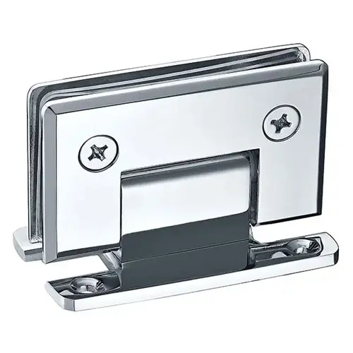 Heavy Duty Hinge Bevel Edge H-Back Bright Chrome 90-Degree GlasS-TO-Wall