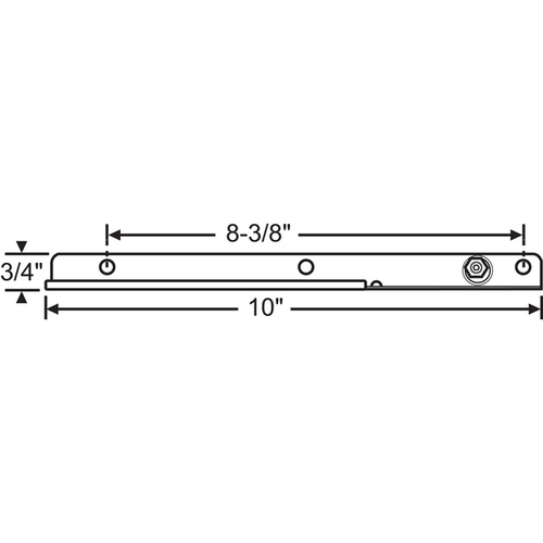 Casement Hinge Track for 10in Track adjustable Pivot Stud