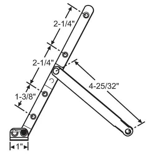 Hinge With Window Washability for 10in Track Arm Only