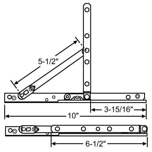 Hinge Set With Shims 1 Left And 1 Right 9/16in Stack Height