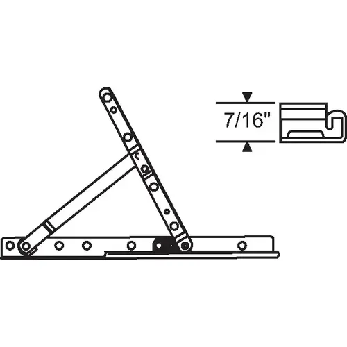 Hinge With Window Washability arm Set Stainless Steel